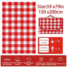1Pc Large Plastic Thin Waterproof & Sandproof Picnic Mat, Outdoor Blanket - Perfect For Camping, Family & Friends Outings!