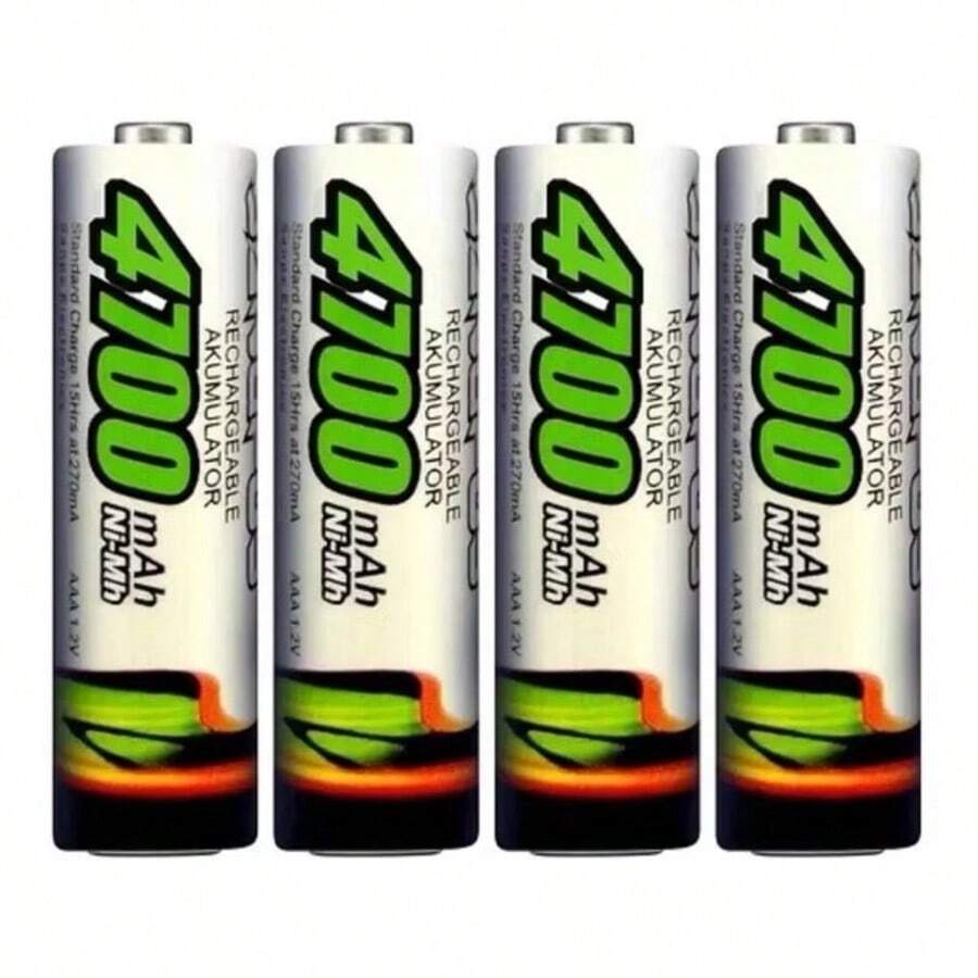 KIT 2 Packs With 4 Batteries Each AA/AAA Rechargeable 2700mAh 4700mAh - A A - View 1