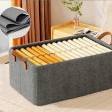 1 pieza Caja de almacenamiento plegable de gran capacidad - Fácil de plegar, plegable, caja de almacenamiento multiusos, contenedor organizador, almacenamiento de ropa y ropa de cama - Perfecto para la organización del hogar, almacenamiento de dormitorio, organización del armario, almacenamiento de artículos de oficina y artículos esenciales para la guardería
