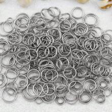 300pcs 5-12mm Stainless Steel Split Ring Connectors, Jewelry Making Accessories