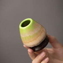 日本陶瓷抹茶茶筅架绿茶茶筅碗竹制搅拌器研磨器刷茶具架茶具配件茶具 - 彩色 - 查看 6