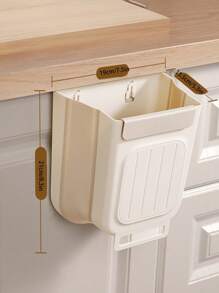 1 件适用于厨房橱柜门的悬挂式折叠垃圾桶，悬挂式厨房垃圾桶，壁挂式食物垃圾桶容器，适用于浴室厨房橱柜书桌抽屉卧室的垃圾袋架，多功能浴室垃圾桶，橱柜悬挂式垃圾存储，无需弯腰，汽车垃圾存储，厨房，家庭 - 彩色 - 查看 5