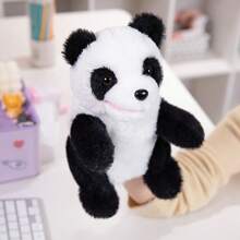 Juguete de peluche suave y lavable de 25 cm/9.84 pulgadas con forma de animales de la jungla, títere de mano para el juego de roles de niños con león, canguro, elefante, jirafa, cerdo, mono, con boca abierta como accesorios de actuación, muñeco de peluche que ofrece a los niños un gran títere de dedo