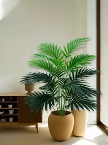 Set di 2 piante tropicali artificiali - Dieffenbachia e Palma Areca per decorazione di casa, ufficio, giardino - Perfetto per matrimoni, anniversari e festività - Uso interno/esterno, vasi non inclusi, decorazione per stanza, casa, cucina, matrimonio