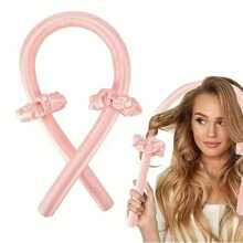 SATIN CURLING KIT (Heatless Curls) + SCRUNCHIES - 粉色 - 查看 5