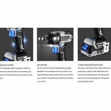 DEKO Cordless Impact Wrench 1/2 Inch Impact Driver Brushless Motor Impact Gun High Torque With 4.0A Li-Ion Battery  Fast Charger - 美國 - 查看 11