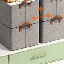 1 pieza Caja de almacenamiento plegable de gran capacidad - Fácil de plegar, plegable, caja de almacenamiento multiusos, contenedor organizador, almacenamiento de ropa y ropa de cama - Perfecto para la organización del hogar, almacenamiento de dormitorio, organización del armario, almacenamiento de artículos de oficina y artículos esenciales para la guardería