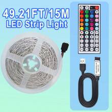 1 Stück 1M/2M/3M/5M/10M/15M LED-Strip-Leuchten für Schlafzimmer mit 44 Tasten Fernbedienung, RGB-Farbwechsel-LED-Lichterkette, Schlafzimmer-Lichterkette, Wohnzimmer Zuhause Valentinstag Party Hochzeit Dekoration