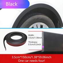 1pc Matte PVC Wheel Arch Guard, Scratch And Collision Protective Strip, Front Collision Protective Strip, Car Scratch Protector, Car Protective Sticker