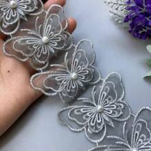 10pcs Pearl Flower Double-Layer Embroidery Patches - Multicolor - View 6