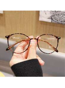 1 件装新款女孩全框眼镜，无度数眼镜，男女款眼镜，豹纹百搭， - 彩色 - 查看 7