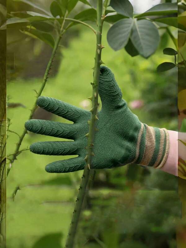1pair Gardening Gloves, Waterproof And Wear-Resistant Gloves, Puncture-Resistant Gardening Gloves For Gardeners,Multipurpose Reusable Nitrile Ultrathin Cut & Chemical Resistant Heavy Duty Cleaning Gloves For House-Hold Dusting, Kitchen, Bathroom, Toilet(Random Styles)