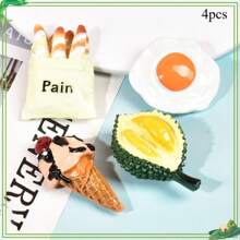 1pc/4pcs/5pcs/5pcs-Style 1/6pcs/7pcs/7pcs-Style 1/8pcs/8pcs-Style 1/9pcs/9pcs-Style 1/10pcs/10pcs-1/11pcs/12pcs/13pcs 3D Realistic Food Magnetic Stickers, Delicious Food Themed Stickers, Creative Fridge Magnets, Decorative Accents For Office, Kitchen, Whiteboard, Storage Cabinet, Dishwasher, Home Decor, Gifts For Friends And Family, Valentine's Day - 彩色 - 查看 24