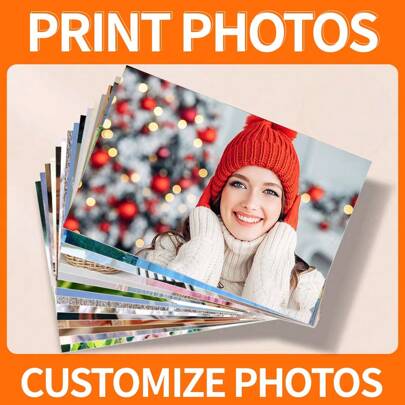 10pcs Personalized Photo Printing - Develop And Print Custom Photos, Phone Pictures, Digital Photos 6" Paper, Christmas, Thanksgiving, Father's Day, Pet Memorial, Birthday Gifts For Girlfriend/Boyfriend Bathroom, Living Room, Bedroom, Office, Tea Room, School, Home, For Anniversaries, For Birthdays, For Weddings, For Graduation, For Housewarming,Warm Ambience, Autumn Home Refresh, Xmas Decoration