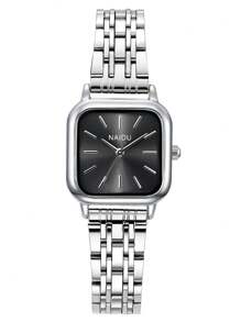 1pc Damesmode Casual Veelzijdig Vierkant Staafvormig Quartz Horloge, Geschikt Voor Dagelijks Gebruik