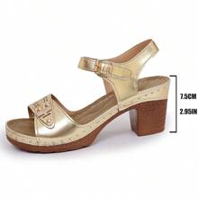 New Fashion Casual Hollow-Out Breathable Women French Style High Heel Sandals, Summer