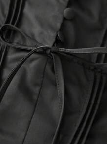 Women's Mini Corset Dress A-Line Deep V Neck Backless Ruffle Hem Sleeveless Dress For Party Club - Black - View 9