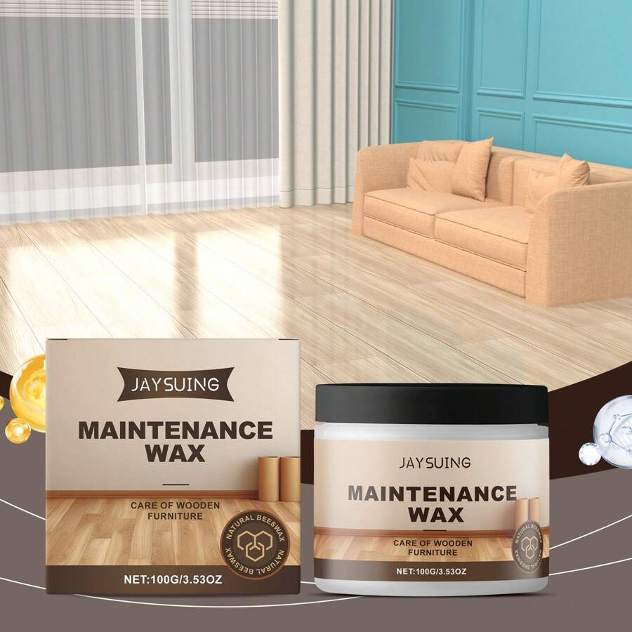 Cera para el cuidado de pisos de madera - Protege, pule y da brillo a la cera sólida para pisos de madera real - Multicolor - Ver 1