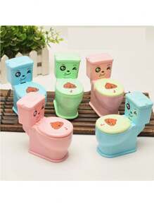 3 件套娃娃屋微型逼真冲水马桶浴室场景装饰配件