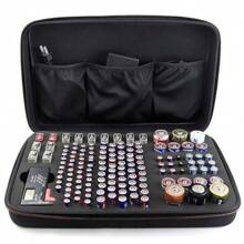 Battery Organiser Storage Case Holds AA AAA C D 9V With Tester - Storage Box - Black - View 8