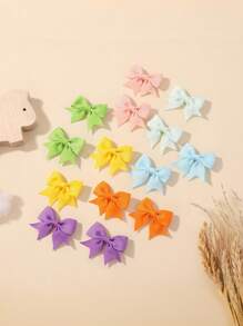 40 piezas Conjunto de pinzas para el cabello con moño lindo, adecuado para uso diario y casual, entrega al azar - Multicolor - Ver 7