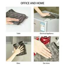 10/1PCS High-End Microfiber Car Washing Towel Auto Cleaning Drying Cloth Hemming Care Detailing Cloth Water Absorption Car Rag - Black - View 7