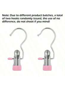 10 Pieces Of Stainless Steel Clothes Clip, Laundry Clothes Nail With Hook, Portable Hanging Clothes Clip, Wardrobe Organizer, Hanger Dress Pants Shoes Jeans Boots Skirt,Beachwear,Spring,Minimalist,Summer Tops