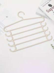 1 件节省空间的 5 层塑料裤架，多用途衣服收纳架，适用于家庭、卧室、浴室、厨房，未完成饰面