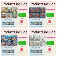 1pc Diamond Painting DIY Natural Landscape Themed Diamond Painting Card Kit - Partially Drilled DIY Diamond Painting, Suitable For Writing Letters, Love Letters, And Blessings