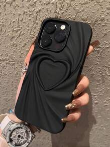 VRNOEI Husă de lux cu model de inimă 3D compatibilă cu Iphone 15 14 13 12 11 Pro Max, accesoriu moale pentru husă din spate rezistentă la șocuri compatibilă cu Iphone 14 15 Plus