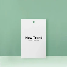 定制 50 件 1.75x2.5 英寸纸质吊牌，配白色/黑色尼龙绳，个性化礼品珠宝服装价格标签，多用途标签 - 白色 - 查看 7