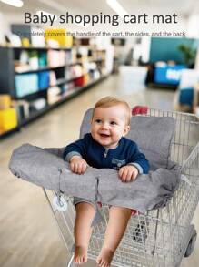 Shopping Cart Cover & High Chair Cover For Baby/Toddler - Grey - View 3