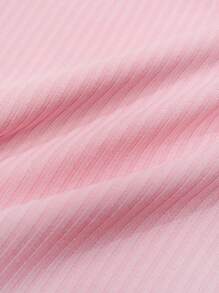 minizone 3pcs Baby Girl Cute Summer Triangle Bodysuit Set, Casual Sleeveless - Multicolor - View 6