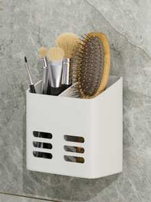 1 件浴室化妆品牙刷牙膏梳子收纳架，无需钻孔壁挂式剃须刀收纳架，卫生间梳妆台