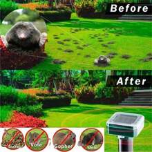 1/2pcs Solar Ultrasonic Rat Repellent Vibration Snake Repellent Suitable For Lawn, Garden, Courtyard, And Farm Pest Control