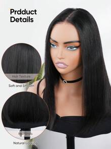 Jessie's Wig 无胶直发波波头假发 7x5 蕾丝前假发 真人发丝 预先拔毛 隐形结 3S 预剪裁 即戴波波头假发 180% 密度 8-14 英寸 - SNatural - 查看 3