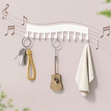 1pc Black/White Wall-Mounted Jewelry Organizer Necklace Display Rack, Multifunctional Jewelry And Accessory Storage Holder