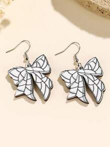 1 Pair Wooden Creative Sports Theme Football Olive Ball Bowknot Earrings, Suitable For Women Everyday And Festivals - Multicolor - View 10