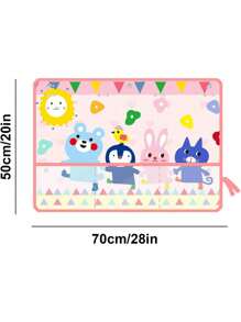 Parasol magnético de doble capa para ventanas laterales del coche, disponible en versión de oscurecimiento total y parcial, cortina para ventana del coche con bolsillos de almacenamiento y ventosas, cortinas de coche con diseños lindos para protección contra el calor/UV, parasol de coche de doble capa para ventanas laterales - Rosa - Ver 3