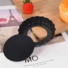 Mini Pie Pan With Detachable Bottom, Non-Stick Floss Tart Pie Pan, Mini Carbon Steel Cake Tin, Baking Tools, Kitchen Gadgets, Kitchen Accessories, Household Items - Multicolor - View 3