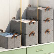 1 pieza Caja de almacenamiento plegable de gran capacidad - Fácil de plegar, plegable, caja de almacenamiento multiusos, contenedor organizador, almacenamiento de ropa y ropa de cama - Perfecto para la organización del hogar, almacenamiento de dormitorio, organización del armario, almacenamiento de artículos de oficina y artículos esenciales para la guardería