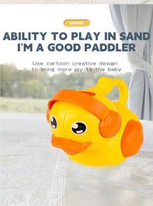 8件/14件儿童沙滩玩具，可爱鸭子主题儿童沙滩玩具套装，包括沙桶、铲子、动物沙模和洒水器，非常适合夏季沙滩玩耍和水上娱乐（部分配件随机发货） - 彩色 - 查看 10