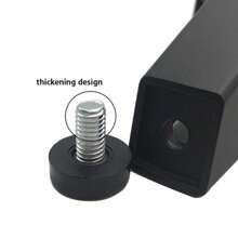 Patas de Muebles de Metal Ajustables para Sofá Cama, Patas de Gabinete de TV, Patas de Muebles Negras, Patas de Mesa de Aleación de Aluminio Gruesa - Negro - Ver 5
