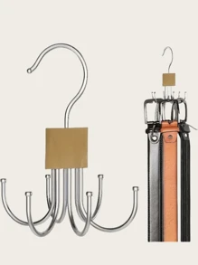 1 Piece Metal Belt Hanger, Multi-Functional Belt Organizer, Space-Saving Design, Suitable For Stylish Wardrobe Organization