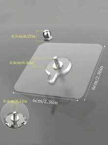 1/5/8 件免钉相框挂钩，粘性挂钩，无需钻孔，隐形粘钩，照片挂钩 - 彩色 - 查看 3