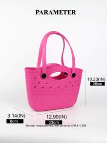 EVA防水橡胶沙滩包，户外运动便携手提包，旅行船游泳手提包，可拆卸肩带，双顶部手柄，可手提或肩背 - 彩色 - 查看 11