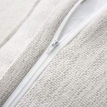 1个（不含枕芯）黑色雪尼尔抱枕套，设计优雅，柔软奢华，适用于沙发、床和家居装饰，圣诞抱枕套