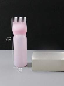 2 件，1 件带齿干洗瓶洗发水瓶染发烫发发廊挤压瓶刻度瓶烫发瓶美发用品，和 1 件洗发梳头皮按摩器，2 合 1 干/湿发头皮按摩器洗发刷头皮护理刷用于头皮护理，适用于男士、女士和儿童 - 彩色 - 查看 8