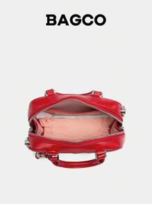 BAGCO 新款马卡龙波士顿包经典手提包和单肩包，适合通勤、送礼、购物、摄影 - 白色 - 查看 6