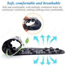 Magnetic Therapy Massage Insoles For Shoes Foot Acupressure Enhanced Magnetic Insole Point Therapy Feet Body Detox Insert Pads - Black - View 5